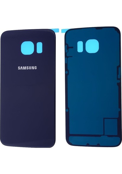 Samsung Galaxy S6 Edge SM-G925 Arka Kapak Pil Kapağı - Mavi