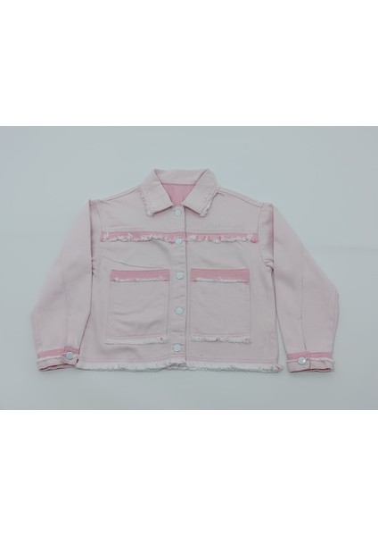 Kot Ceket Kız Çocuk Açık Pembe