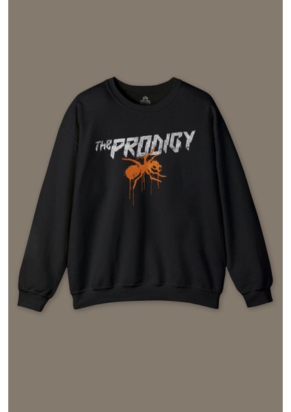 The Prodigy Electronic Dance Music Flint Müzik Karınca Logo Baskılı Sweatshirt