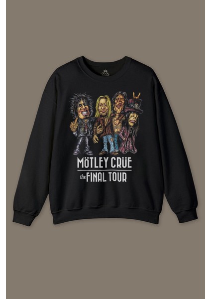 Mötley Crüe Heavy Metal The Final Tour Baskılı Sweatshirt