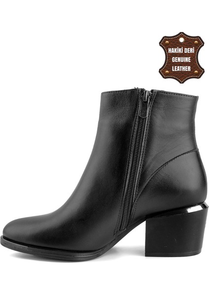2405424K Kadın Deri Topuklu Bot Siyah modelleri