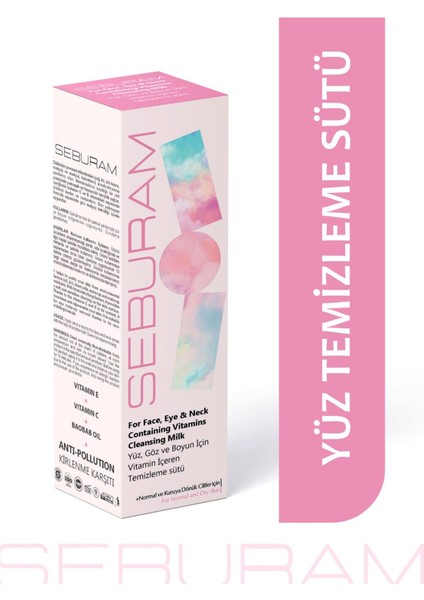Hassas ve Yağlı Ciltlere Özel Yüz Temizleme Sütü Yüz Nemlendirici & Temizleyici