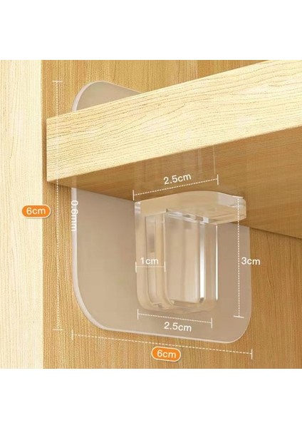 Yapışkanlı Raf Yapıcı 4'lü Klips Raf Tutucu modelleri