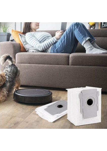 Uyumlu Roomba I3+ Süpürge Toz Torbası - 4 Adet