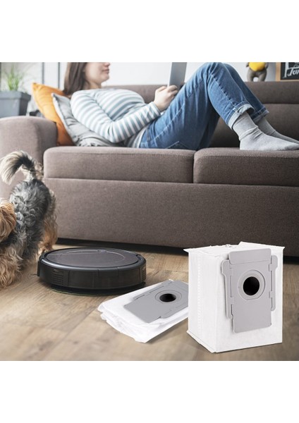 Uyumlu Roomba E5 Süpürge Toz Torbası - 4 Adet