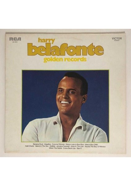 Harry Belafonte Golden Records Lp Plak (1976 Orjinal Alman Baskı)