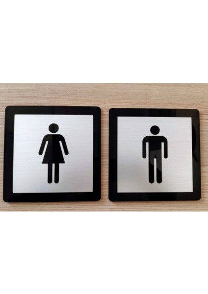 Dekoratif Wc Tabelası Set- 15 x 15CM