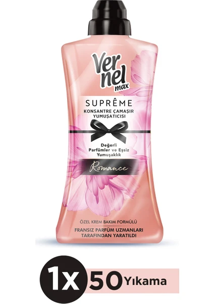 Max Konsantre Çamaşır Yumuşatıcısı 1200ml (50 Yıkama) Supreme Romance