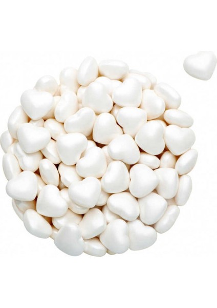 Şeker Kalpli Meyve Aromalı Draje Beyaz Pk:1 kg