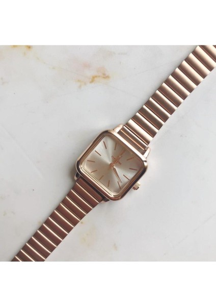 Minimal Kare Rose Gümüş Kadın Kol Saati indirimleri