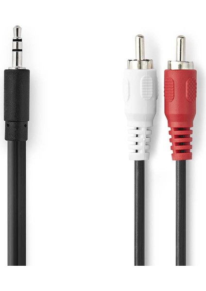 3.5 mm Erkek - 2x Rca Erkek Stereo Çevirici Kablo - 1 Metre