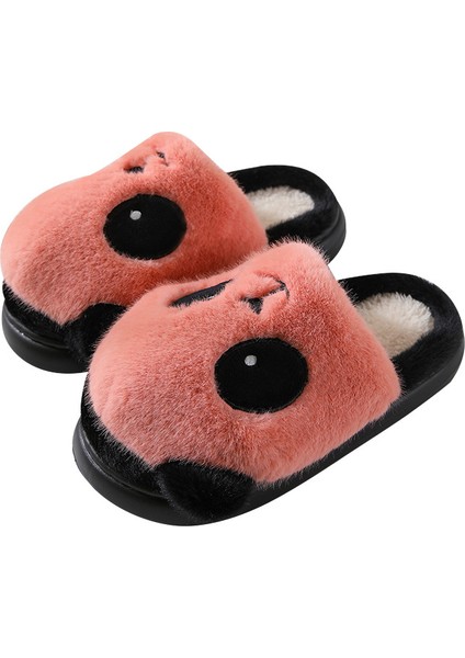 Panda Kışlık Kalın Tabanlı Sıcak Pamuklu Terlik (Yurt Dışından)