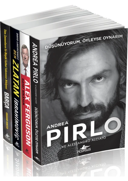 Futbol Efsaneleri 4 Kitap Set – Andrea Pirlo, Alex Ferguson, Zlatan Ibrahimoviç, Barça