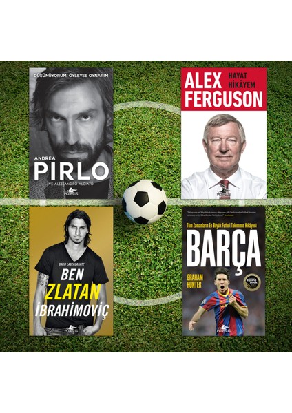 Futbol Efsaneleri 4 Kitap Set – Andrea Pirlo, Alex Ferguson, Zlatan Ibrahimoviç, Barça