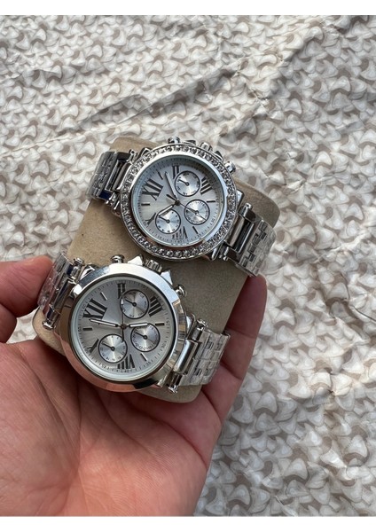 Sevgili Çift Gold Çelik Kasa Analog Kol Saati