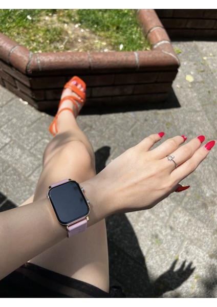 Kadın Pembe Renk Silikon Kordon Dijital LED Kol Saati
