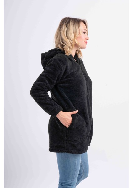 Uzun Tunik Welsoft Peluş Ceket modelleri