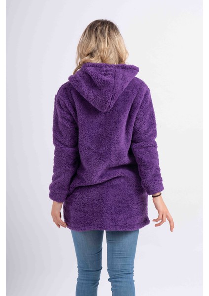 Uzun Tunik Welsoft Peluş Ceket modelleri