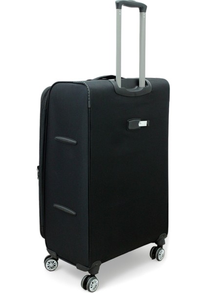 Siyah Büyük Boy Carry-On Lüks Kumaş Valiz ES0001 fiyatları