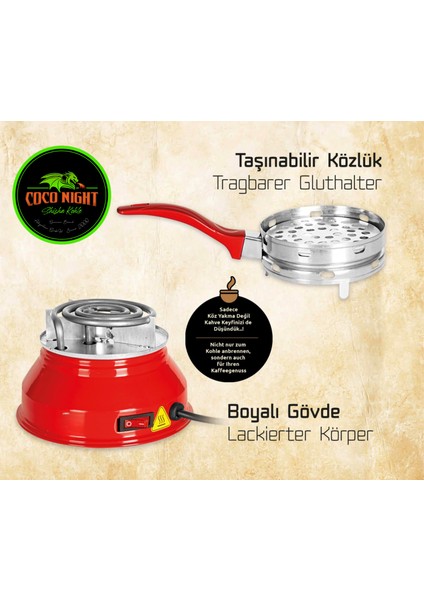 Taşınabilir Közlük, Közmatik Nargile, Nargile Kömürü, Nargile Koz Yakma, Köz Ocagı