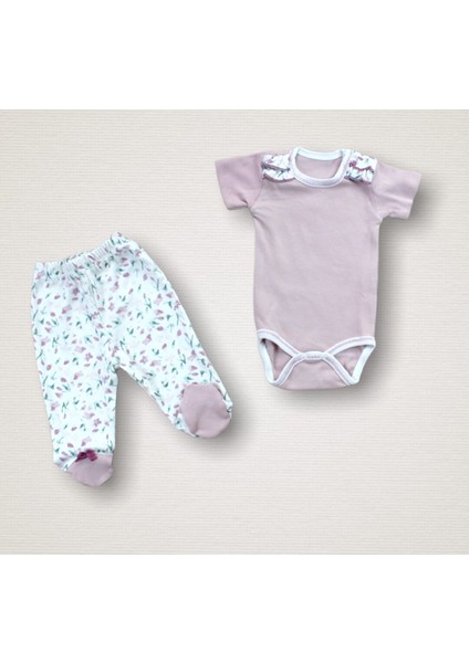 Bahar Çiçekleri Nakışlı Cotton Antibaakteriyel 10LU Zıbın Takımı Hastane Çıkışı modelleri
