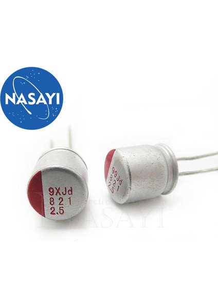 Katı Kapasitör 2.5V820UF 6*8 In-Line Anakart Kapasitör 820UF 2.5V 6.3*8mm Kapasitör (Yurt Dışından)