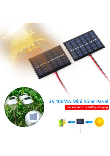 【ayak Koltuk】 1 Adet/2 Adet Mini Güneş Panelı Polikristalin Silikon 1 W 3 V 100MA Dıy Solar Şarj Cihazı (Yurt Dışından)