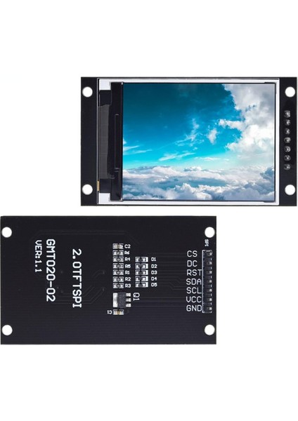 2.0 Inç Tft Ekran OLED LCD Sürücü Ic ST7789V 240RGBX320 Dot-Matrix Spı Arayüzü Arduio Için Tam Renkli LCD Ekran Modülü (Yurt Dışından)