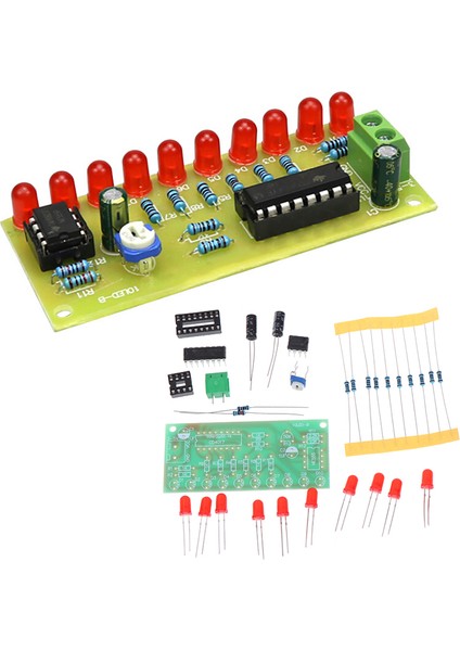 Foot Koltuk Leı LED Kovalayan Akan Su Lambası NE555 Modülü + CD4017 Pcb Kartı Diy Kiti (Yurt Dışından)