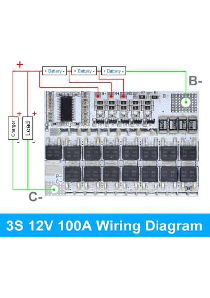3s/4s/5s Bms 12V 16.8V 21V 3.7V 100A Koruma Devre Kartı Dengesi Şarjı (Yurt Dışından)