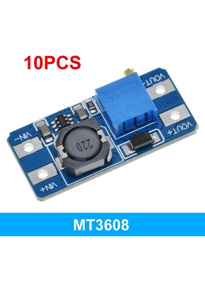 Tzt 10 Adet MT3608 Dc-Dc Yükseltmeli Dönüştürücü Güçlendirici Besleme Modülü Boost Step-Up Board Max Çıkışı 28 V 2A Arduino Için (Yurt Dışından)