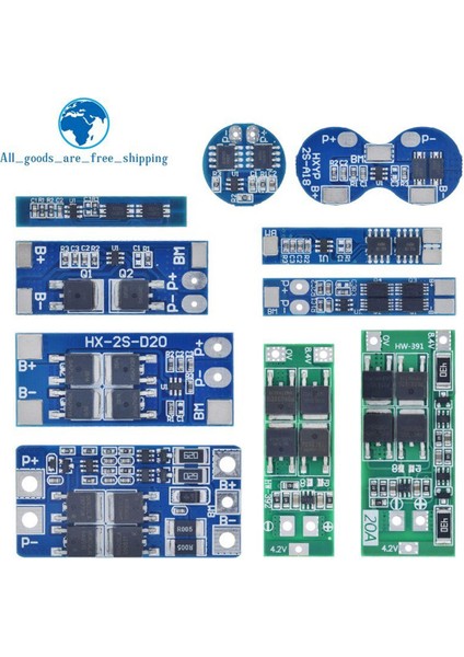 2s 3A 4A 5A 8A 10A 13A 20A 7.4V 8.4V 18650 Koruma Levhası/bms Kartı Standart/denge (Yurt Dışından)