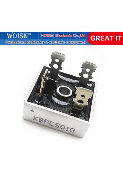 10 Adet Tek Fazlı Doğrultucu Köprü 50A1000V Kare Köprü KBPC5010 Köprü Yığını (Yurt Dışından)