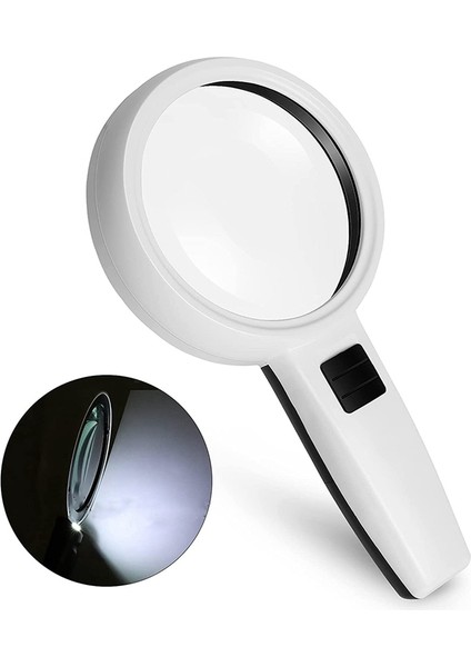 El Büyüteç 30X Çift Katmanlı 110MM LED Işıklı Aydınlatmalı Okuma Büyüteci (Yurt Dışından) modelleri