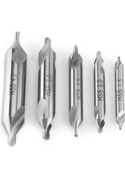 Adet Yüksek Hızlı Çelik Merkez Matkap Uçları Seti 60 Derece Açı 1.5/2/2.5/3/4mm (Yurt Dışından) fiyatları