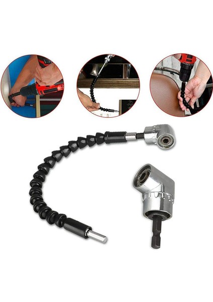 Adet 105 Derece Sağ Açı Matkap 1/4 Inç Hex Shank Esnek Matkap Ucu Uzatma Tornavida Bit Tutucu Bağlantı Bağlantısı (Yurt Dışından)
