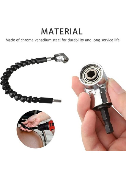 Adet 105 Derece Sağ Açı Matkap 1/4 Inç Hex Shank Esnek Matkap Ucu Uzatma Tornavida Bit Tutucu Bağlantı Bağlantısı (Yurt Dışından)