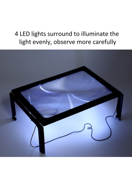 Masaüstü Büyüteç Büyüteç Antikalar Için 4led ile Açıkça Kullanışlı (Yurt Dışından) fırsatları