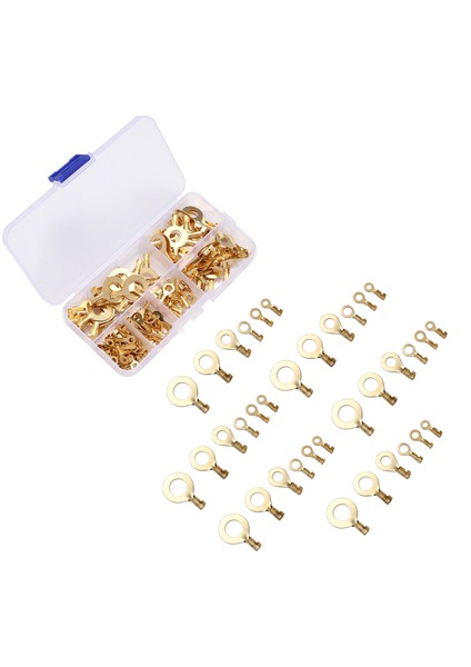 150 Adet/takım Halka Tipi Eski Terminaller Eski Pirinç Yalıtımsız Sıkma Terminalleri Konnektörler 3.2mm-10.2mm Kablo Tel Konnektörleri (Yurt Dışından) fiyatları