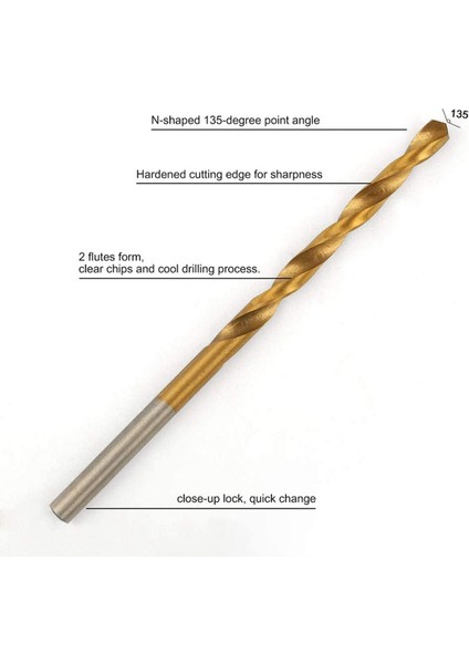 Eıtgzwas 2020 120 Adet Titanyum Matkap Ucu Seti Metal, Çelik, Ahşap, Plastik, Bakır, Alüminyum Alaşımı Için Hss Matkap Uçları, 1 mm - 3,5 mm (Yurt Dışından)