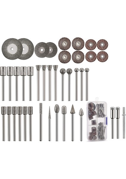 43 Parça Taş Oyma Seti, 26 Elmas Çapak Uçları, 10 Çark (Yurt Dışından) modelleri