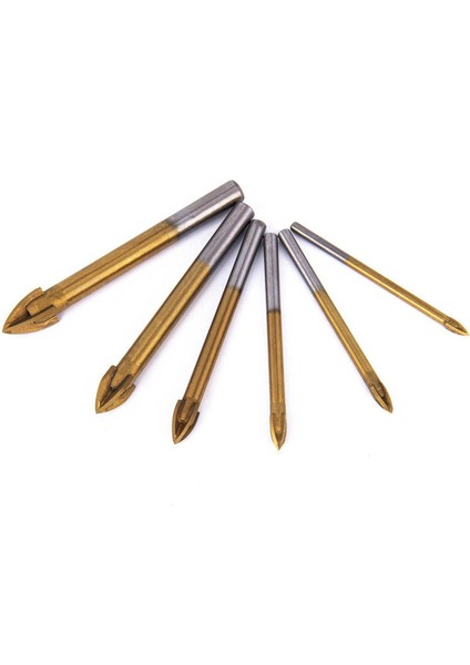 12 Adet Titanyum Kaplamalı Cam Matkap Uçları Seti 4 Kesme Kenarları Hex Shank ile Çapraz Mızrak Kafa Matkap (Yurt Dışından) fiyatları