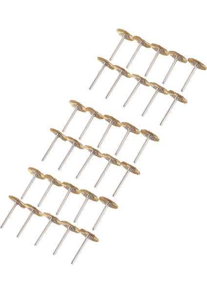 30 x Pirinç Tel Fırça Yuvarlak Fırçalar Dremel 25MM Için Disk Fırça Tencere Fırçası (Yurt Dışından)