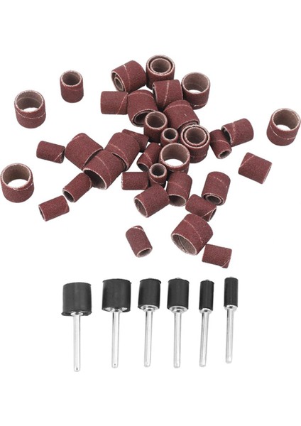 Jumbo 51 Parçalı D Zımpara Seti - Dremel'e Uyar - Kauçuk D Mandrelleri Içerir - 1/2, 3/8 ve 1/4 Inç (Yurt Dışından)