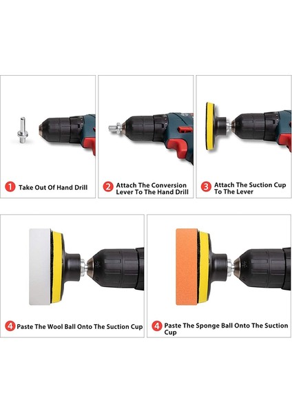 Nanlıy-24 Adet 3-In Parlatma Pedi Seti Sünger Parlatma Pedleri Araba Köpük Matkap Araç Bakım Parlatıcı Parlatma Kiti Ağda Parlatma Için (Yurt Dışından) fırsatları