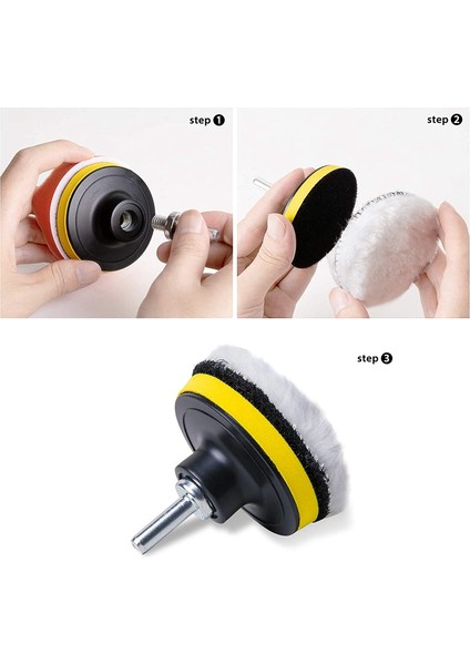 Nanlıy-24 Adet 3-In Parlatma Pedi Seti Sünger Parlatma Pedleri Araba Köpük Matkap Araç Bakım Parlatıcı Parlatma Kiti Ağda Parlatma Için (Yurt Dışından) indirimleri