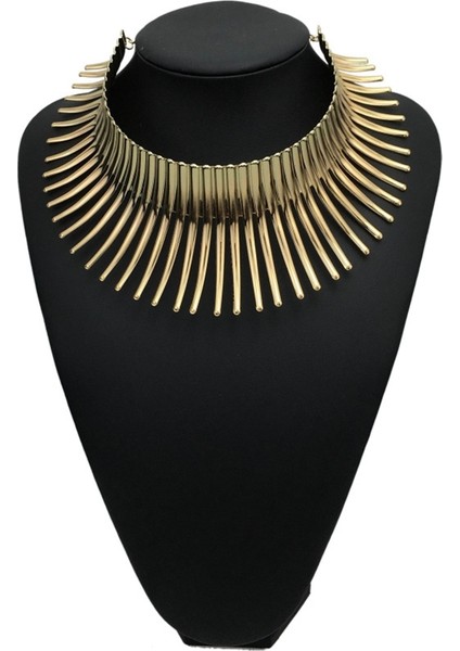 Kadın's Büyük Afrika Kolye Hint Tarzı Alaşım Gerdanlık Altın (Yurt Dışından) fırsatları
