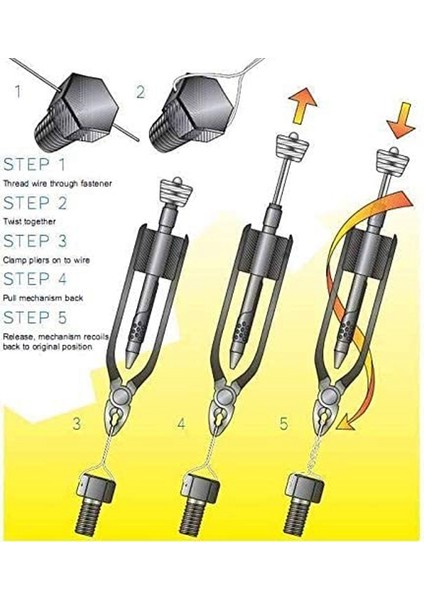 6 Inç Güvenlik Teli Büküm Twister Yan Kesme Kilitli Tel Pense, 25 Feet Paslanmaz Çelik Telli (Yurt Dışından) indirimleri