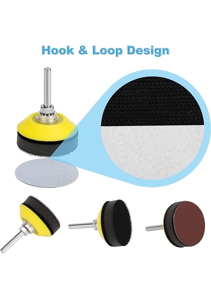 200 Adet Zımpara Diskleri Ped Seti, 50MM Cırt Cırtlı Zımpara Kağıdı ile Köpük Parlatma Pedi, Irmik Zımpara Diskleri Döner Aletler Için (Yurt Dışından) indirimleri