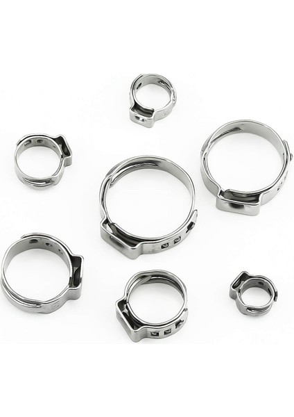 304 Paslanmaz Çelik Tek Kulaklı Çelik Olmayan Hortum Kelepçesi Sınıflandırma Kiti, 128 Parça (Yurt Dışından) modelleri